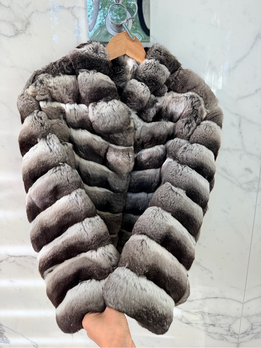 Chinchilla fur coat